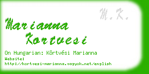 marianna kortvesi business card
